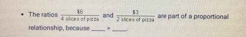 Can someone please help with this I’m having trouble with math. $6/4 slices of pizza and $3/2 slice