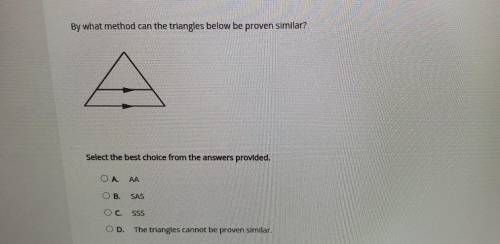 By what method can the triangles below be proven similar?