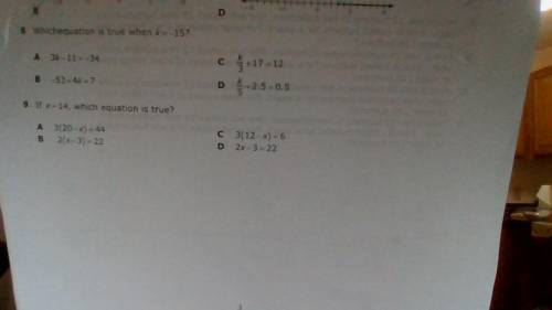 I will give braniest and a thanks plsssssssn help

Which equation is true when k = -15 A 3k - 11=