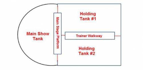 (This is a four-part question)

1). The main show tank has a radius of 70 feet and forms a quarter
