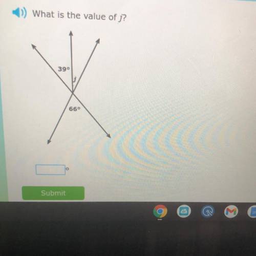 What is the value of j?
39°
66°