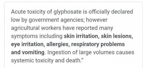 Should glyphosate be banned? Why?