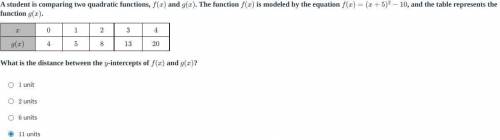 WILL GIVE BRAINLIEST A student is comparing two quadratic functions,

f
(
x
)
and
g
(
x
)
. The fu