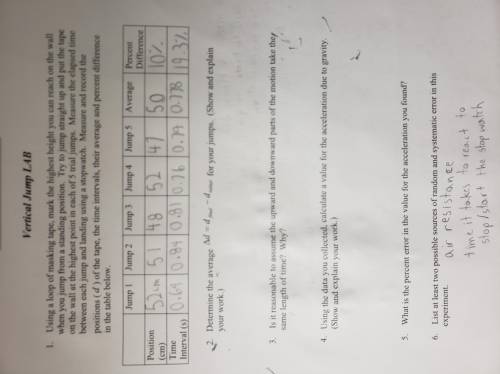 Pls help me with this question its due tomorrow and I can't find the  A person jumped 50cm,