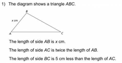 Question 1a: Write the expression for side AC and side BC. (answer as: AC = ......, BC = .......