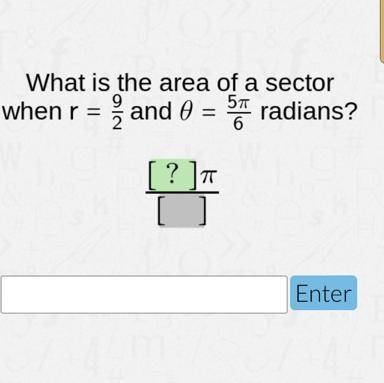 What is the area of the sector?