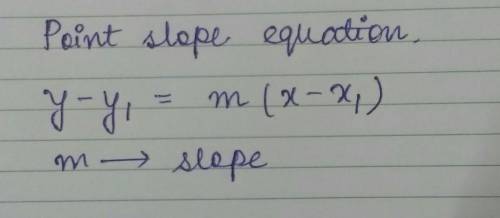 The slope of the line below is - 8/7. write a point-slope equation of the line using the coordinates