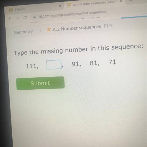 Type the missing number in this sequence