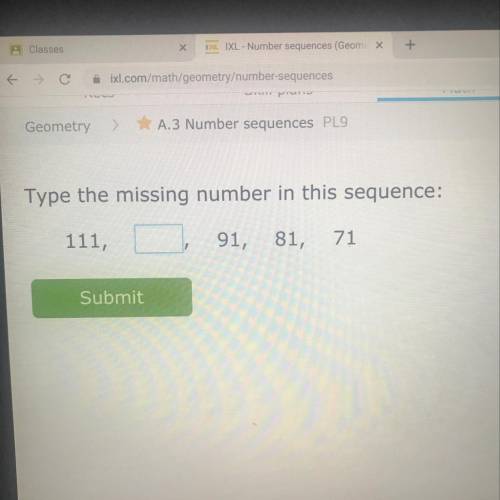 Type the missing number in this sequence