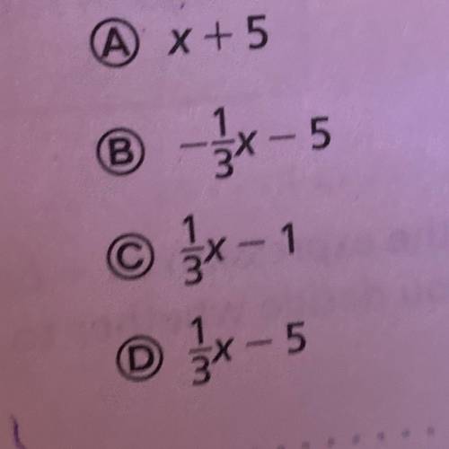Which expression is equivalent to 2/3x +(-3)+(-2)-1/3x￼ the picture is the answer choices