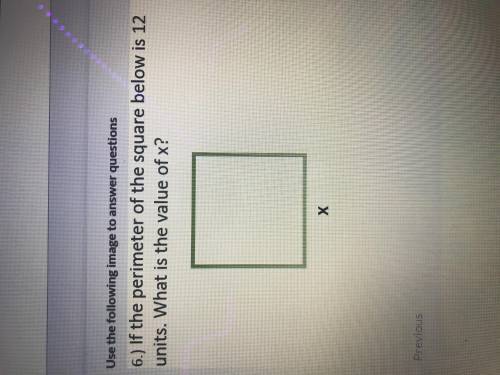 If the perimeter of the square below is 12 units. What is the value of x?
Pls help