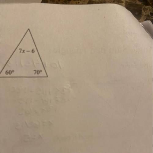 Angle sum in a triangle