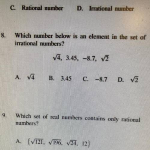 Please help me on this question it’s question 8