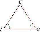 Select the graph that best represents the FIGURE.

If two angles of a triangle are equal, the si