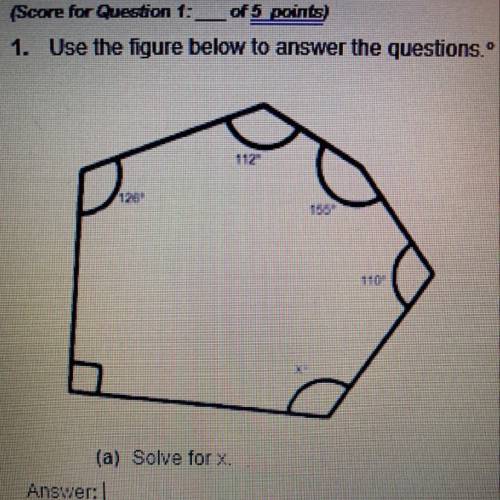 Use the figure below to answer the question 
Solve for x