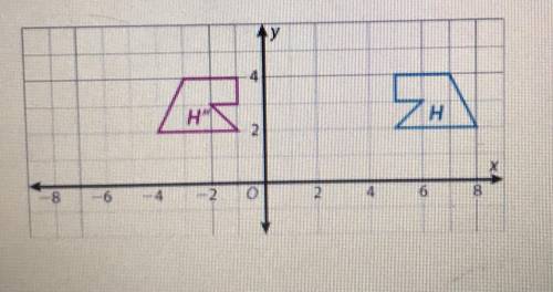 Figure H is congruent to figure H.

Describe two different sequences
of transformations you can u