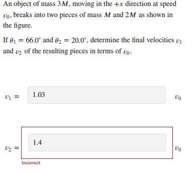 How to find final velocity v2?