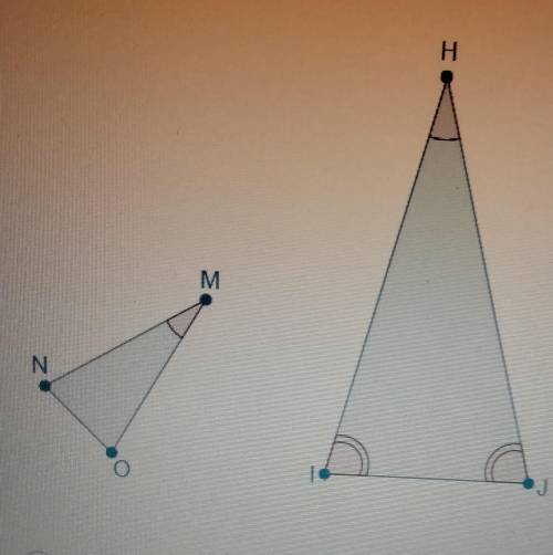 Are the following triangles similar by the angle-angle similarity theorem? will make you BRAINLIEST
