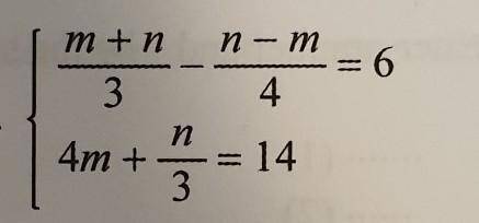 Solve the following simultaneous equation.