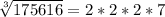 \sqrt[3]{175616} = 2*2*2*7