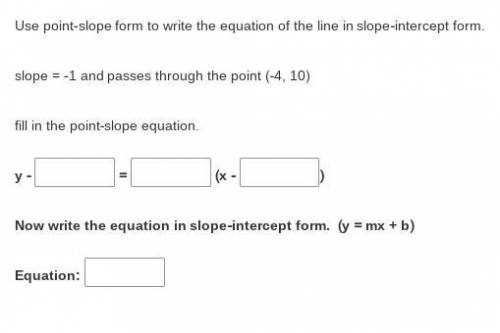 WILL GIVE BRAINLIEST

Use point-slope form to write the equation of the line in slope-intercept fo