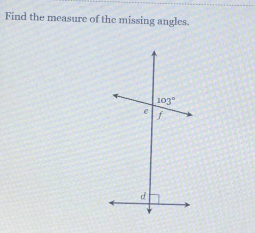 HELP NEEDED ASAP
Find the measure of the missing angles.