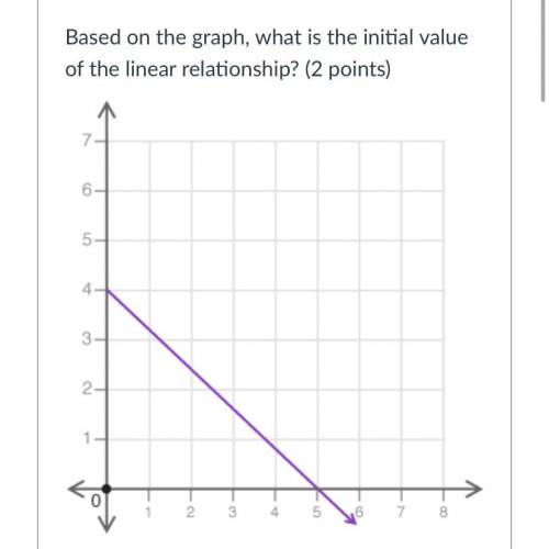 Based on the graph, what is the initial value of the linear relationship