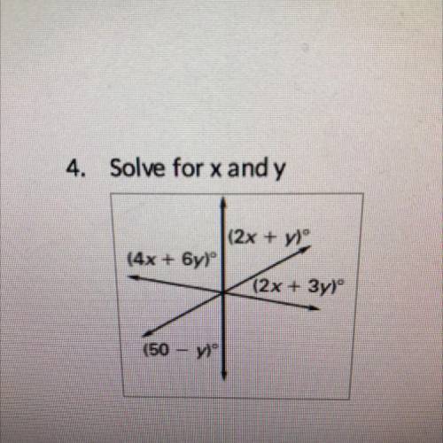 4. Solve for x and y