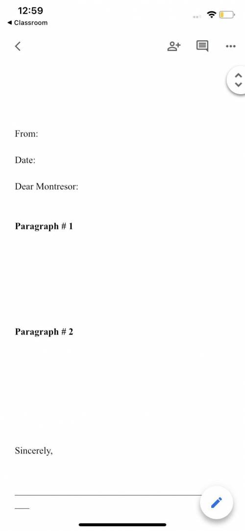 Extension writing: letter to monseñor someone please help me with this!!