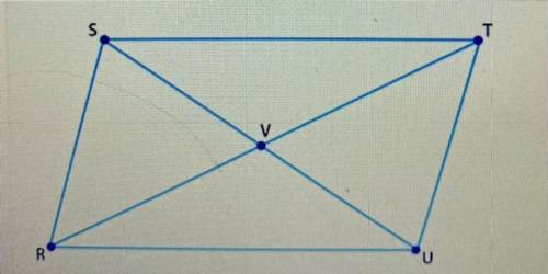 Please help!!

RSTU is a parallelogram. If mTSV = 31° and mSVT = 126, explain how you can find the