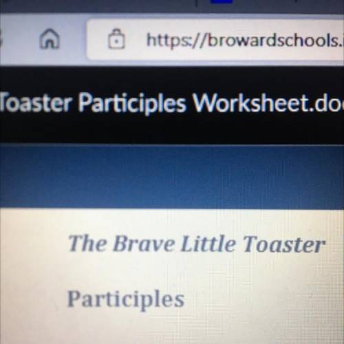 The answer please for The brave little toaster practical
