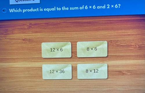 Which product is equal to the sum 6x6 and 2x6i forget how to do this