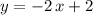 y = -2\, x + 2