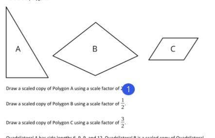 Draw a scaled copy of Polygon A using a scale factor of 3/2