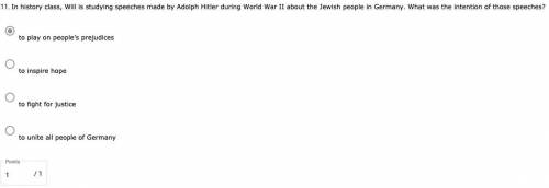 In history class, Will is studying speeches made by Adolph Hitler during World War II about the Jew