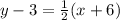 y-3=\frac{1}{2} (x+6)
