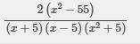 Find the difference 4/x^2+5 - 2/x^2-25