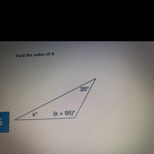 Find the value of x , please help !!