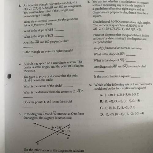 Help please!
The bottom of question 3 
X= 
M