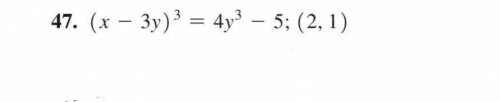 Find y' this is Calculus (derivative) and please show work. 
(x-3y)^3=4y^3-5