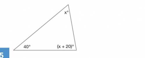 Question
Find the value of x.
x=