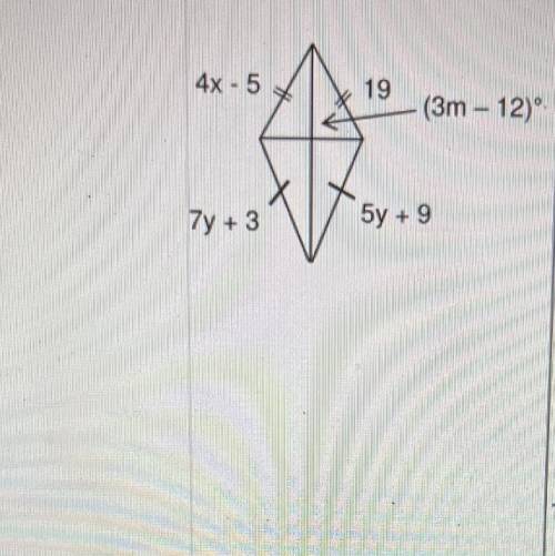 Can someone help me find x,y,and m? Please
