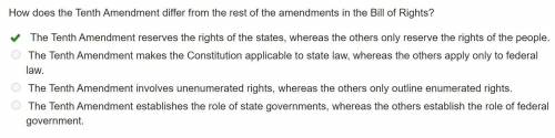 How does the Tenth Amendment differ from the rest of the amendments in the Bill of Rights?