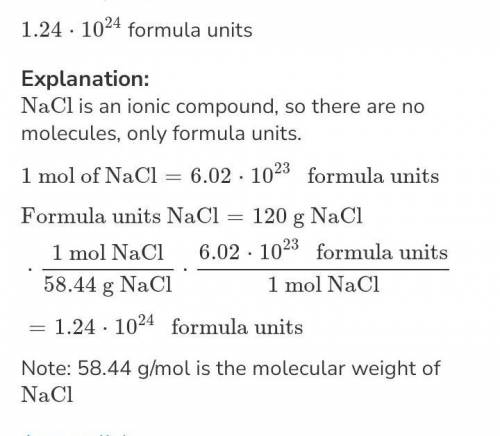 How many molecules of NaCl are there per mL of the solution?