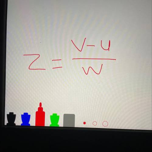 V = u + wz, make z the subject