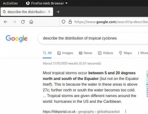 Describe the distribution of tropical cyclones