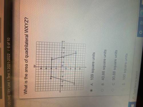 What is the quadrilateral WXYZ