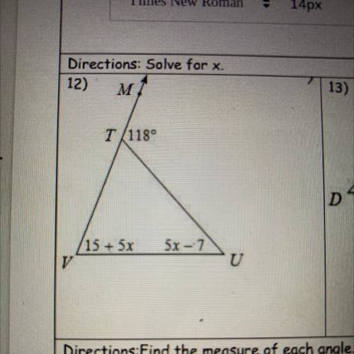 Can you please solve for x