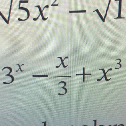 Why is this not a polynomial? 
3^x - x/3 + x^3