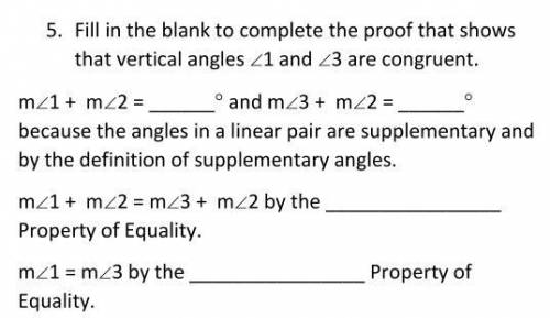 Fill in the blanks what is the correct answers to this geometry problem